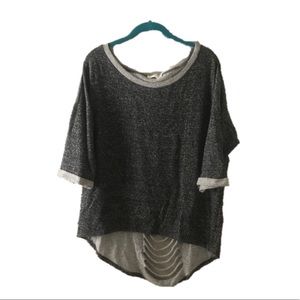 Lush Gray Tunic with Cut Out Back